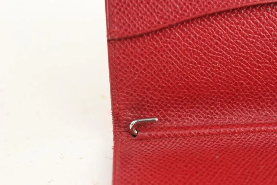 Hermès Small Red Epsom Leather Agenda 1020h36