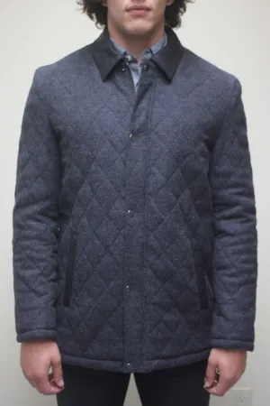 Herringbone Wool Car Coat