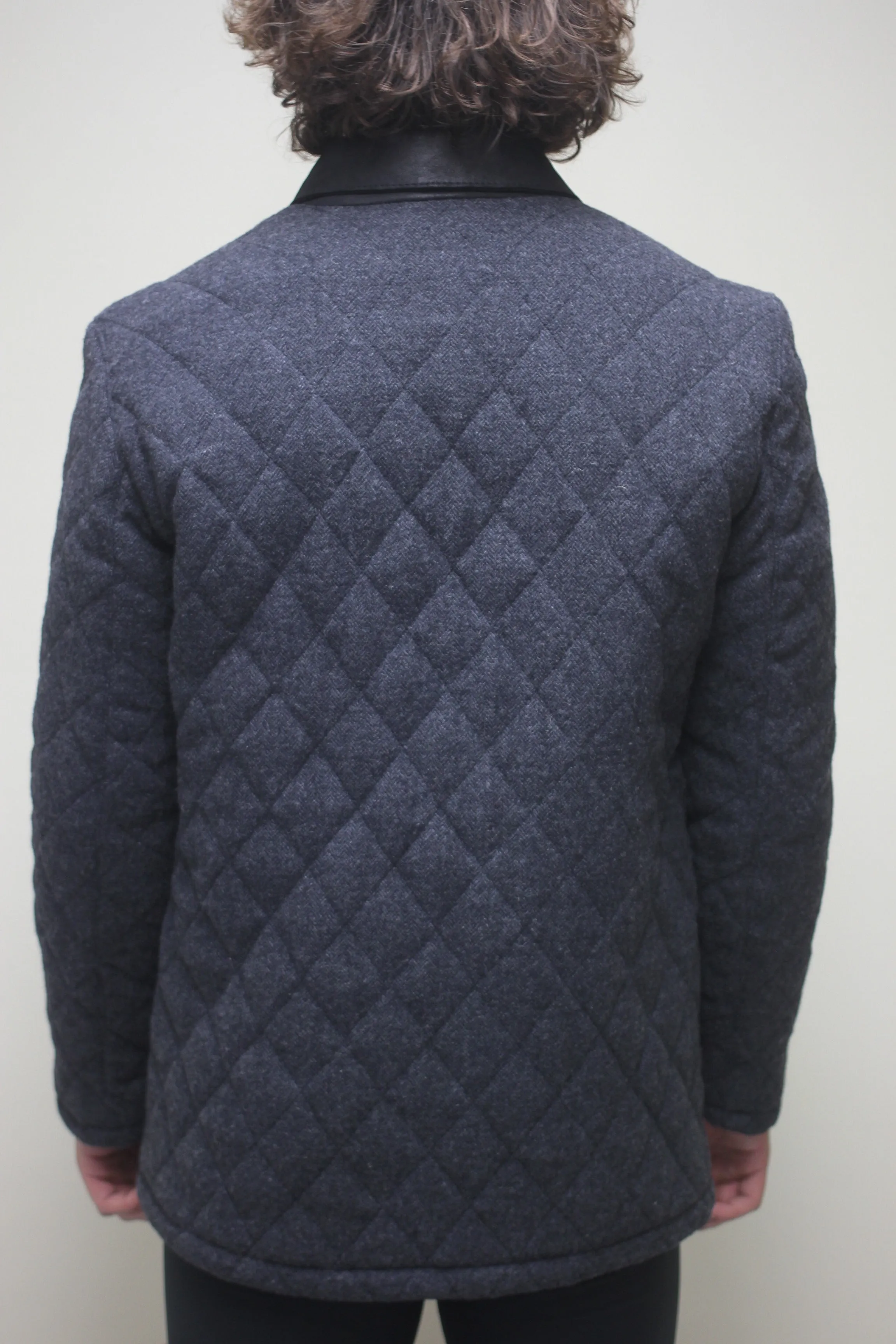 Herringbone Wool Car Coat