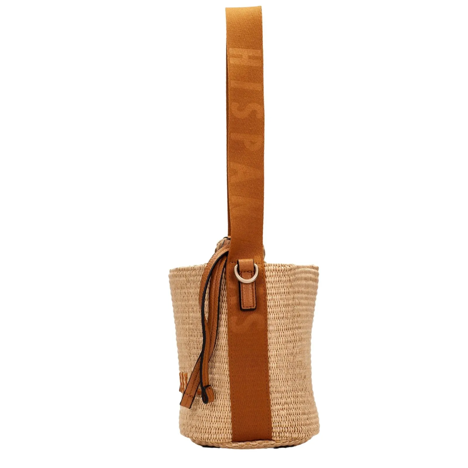 Hispanitas Tan Leather Natural Bucket Bag