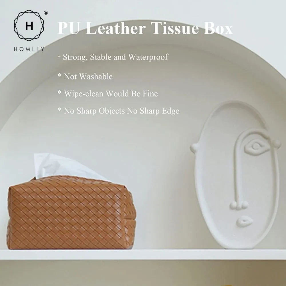 Homlly Leather Tissue Box Cover