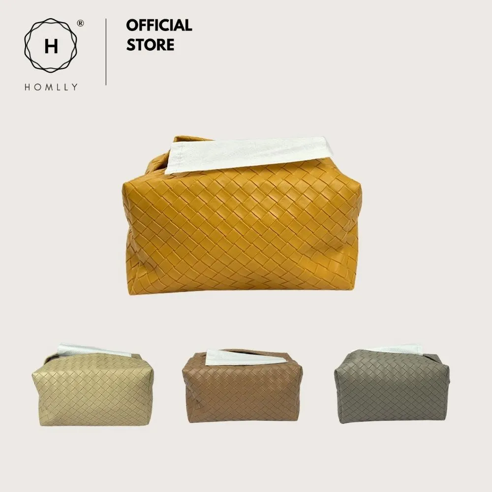 Homlly Leather Tissue Box Cover