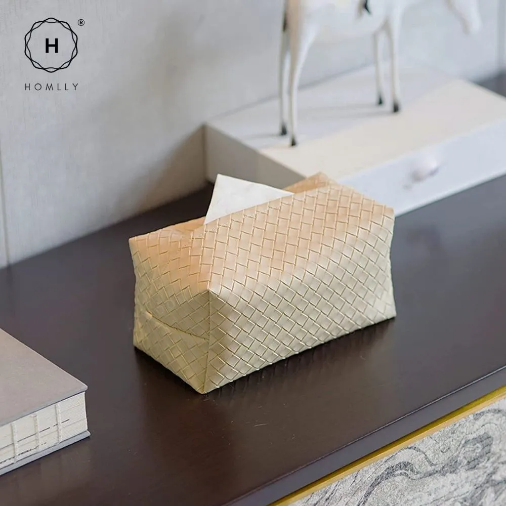 Homlly Leather Tissue Box Cover