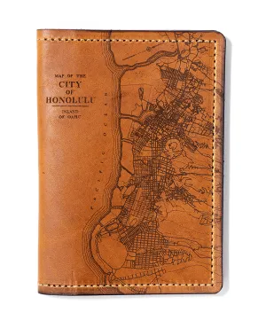 Honolulu Map Passport Wallet