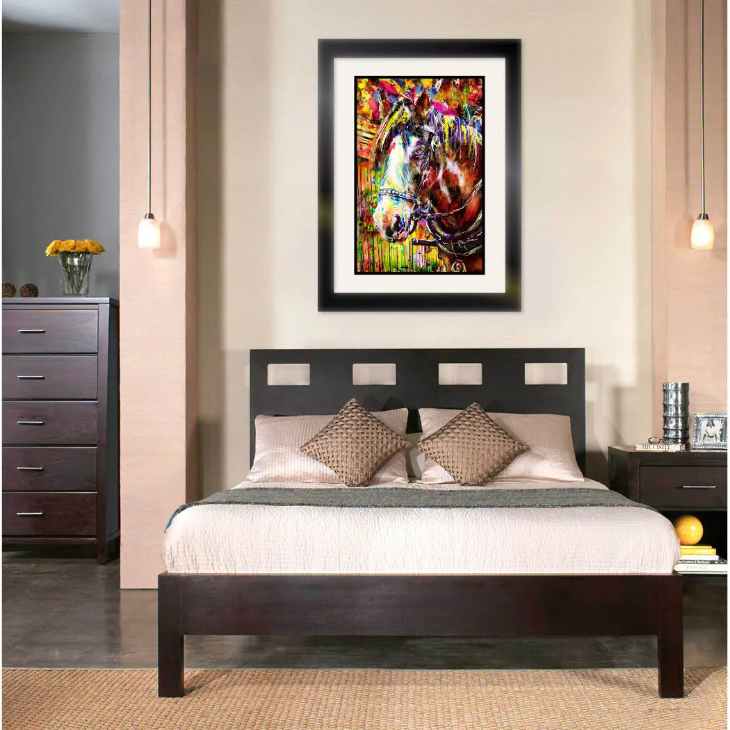Horse Art Print, Equestrian Painting