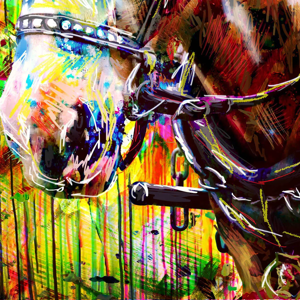 Horse Art Print, Equestrian Painting