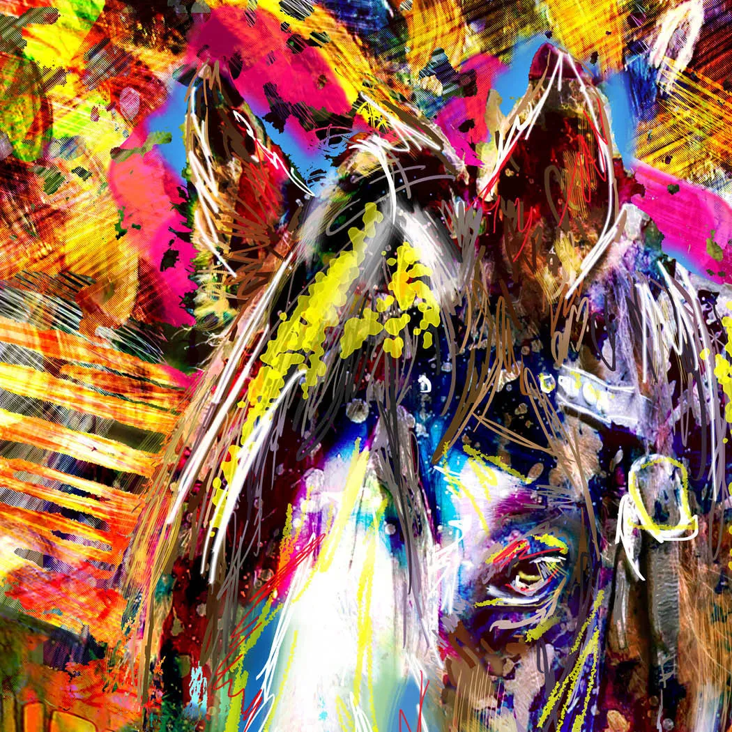 Horse Art Print, Equestrian Painting