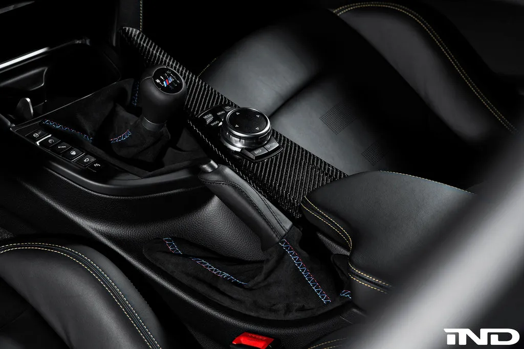 IND F8X M3 / M4 Tri-Color Alcantara E-Brake Boot - Cross Stitch
