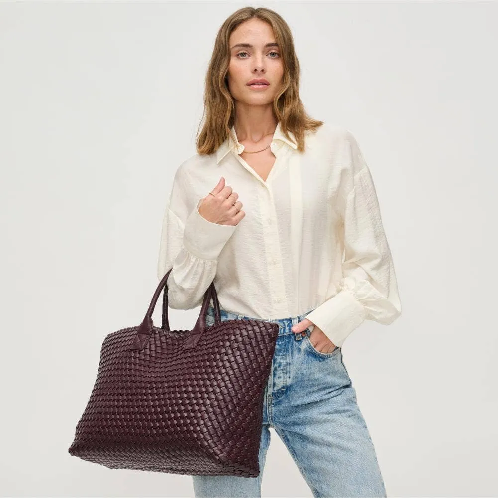 Ithaca Woven Vegan Leather Tote