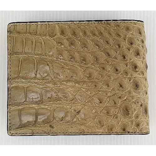 Ivory Grey Crocodile Backbone Skin Wallet