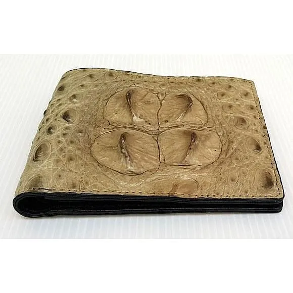 Ivory Grey Crocodile Backbone Skin Wallet