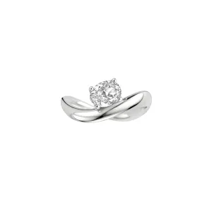 Jackie Ring 0.9ct Oval White Gold