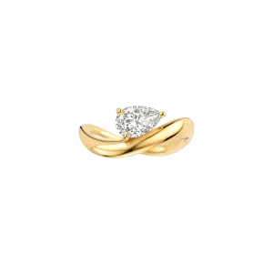 Jackie Ring 1.53ct Pear Yellow Gold