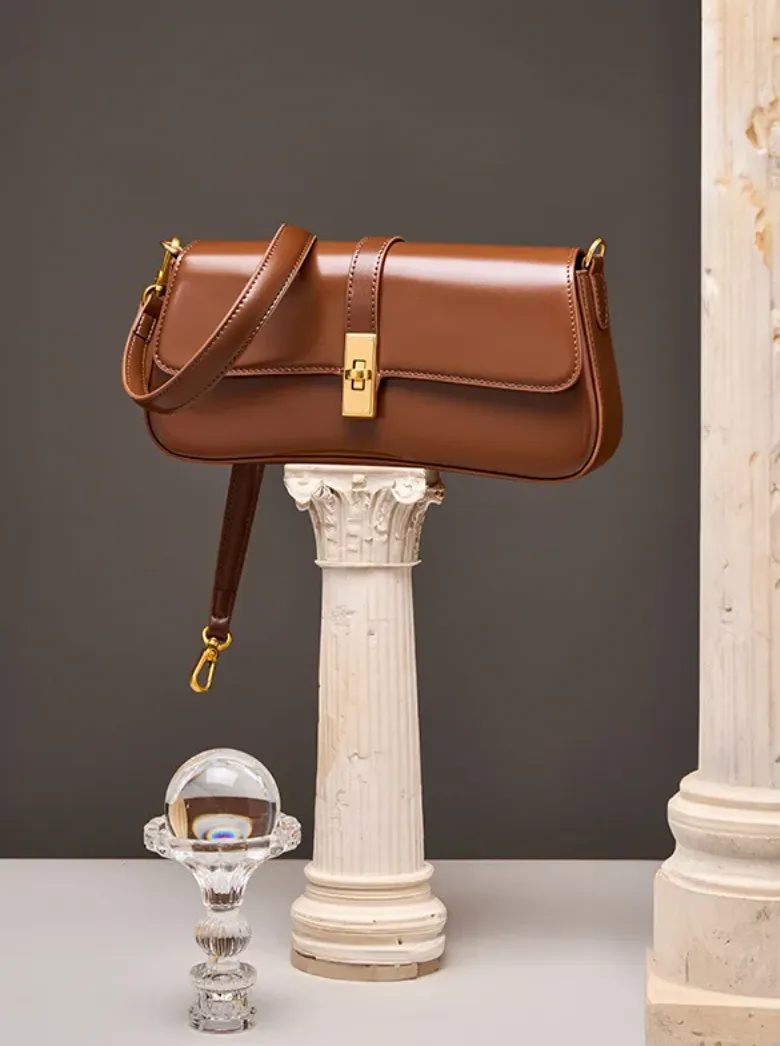 JACQUELINE LUXE LEATHER SHOULDER BAG