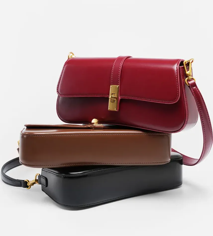JACQUELINE LUXE LEATHER SHOULDER BAG