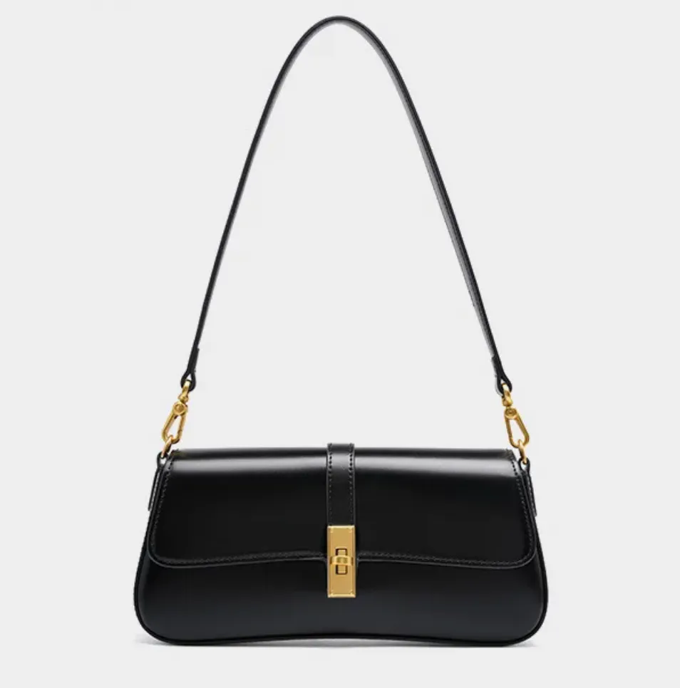 JACQUELINE LUXE LEATHER SHOULDER BAG