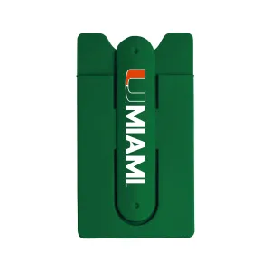 Jardine University of Miami Green Phone Wallet with Kickstand