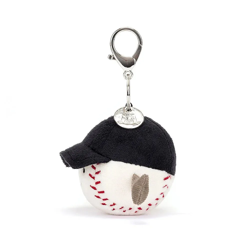 JELLYCAT AMUSEABLE SPORTS BASEBALL BAG CHARM