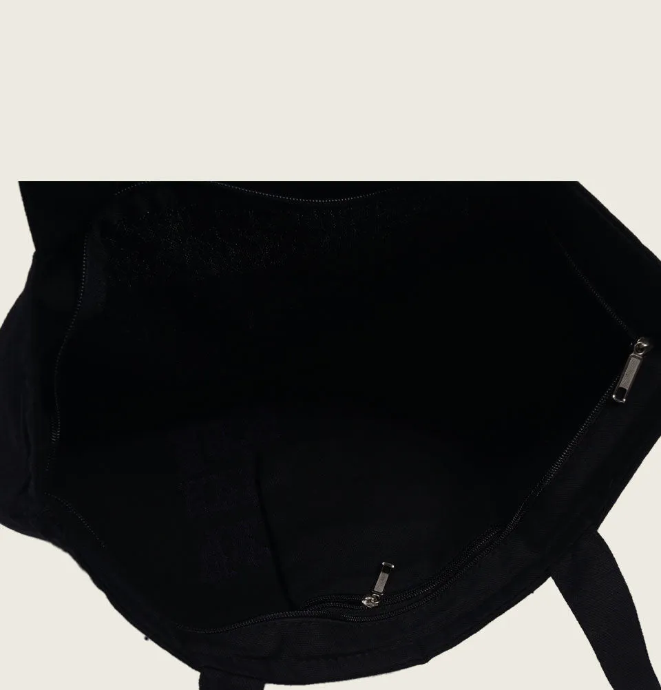 Just Bear with Me black Tote Bag