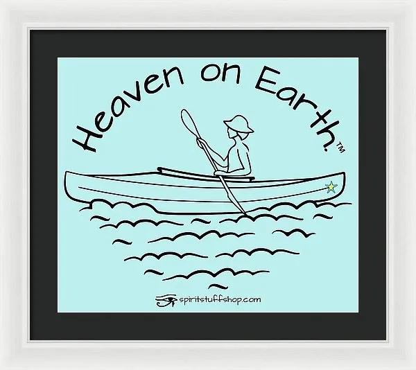 Kayaker Heaven On Earth - Framed Print