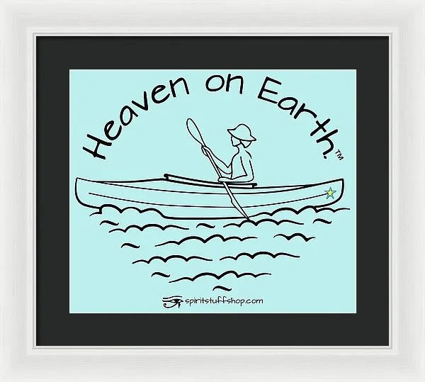 Kayaker Heaven On Earth - Framed Print