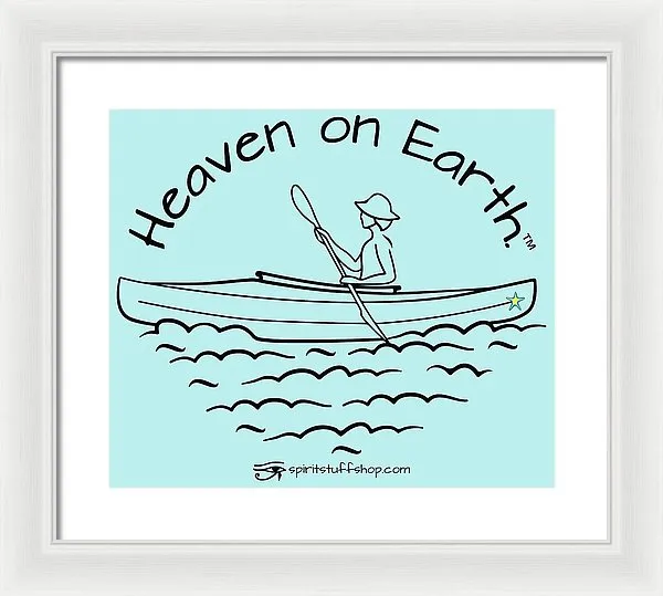 Kayaker Heaven On Earth - Framed Print
