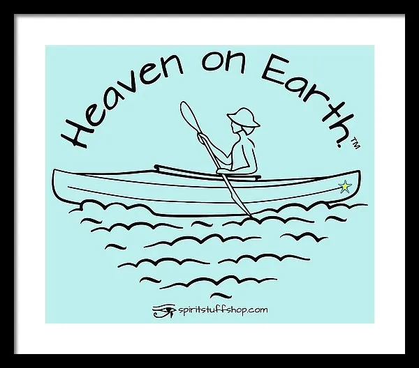 Kayaker Heaven On Earth - Framed Print