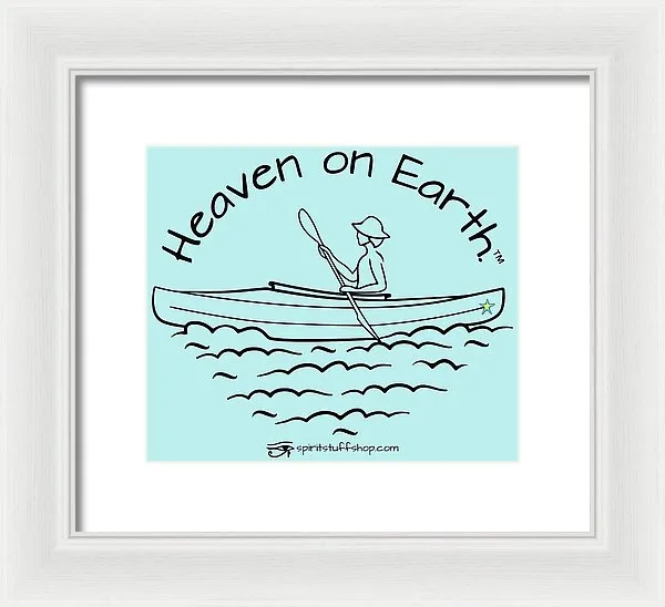Kayaker Heaven On Earth - Framed Print