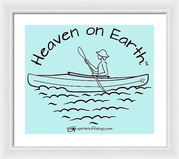 Kayaker Heaven On Earth - Framed Print