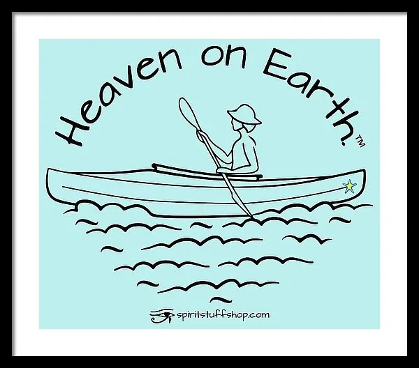 Kayaker Heaven On Earth - Framed Print