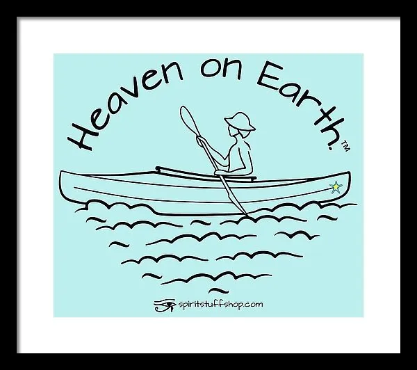 Kayaker Heaven On Earth - Framed Print