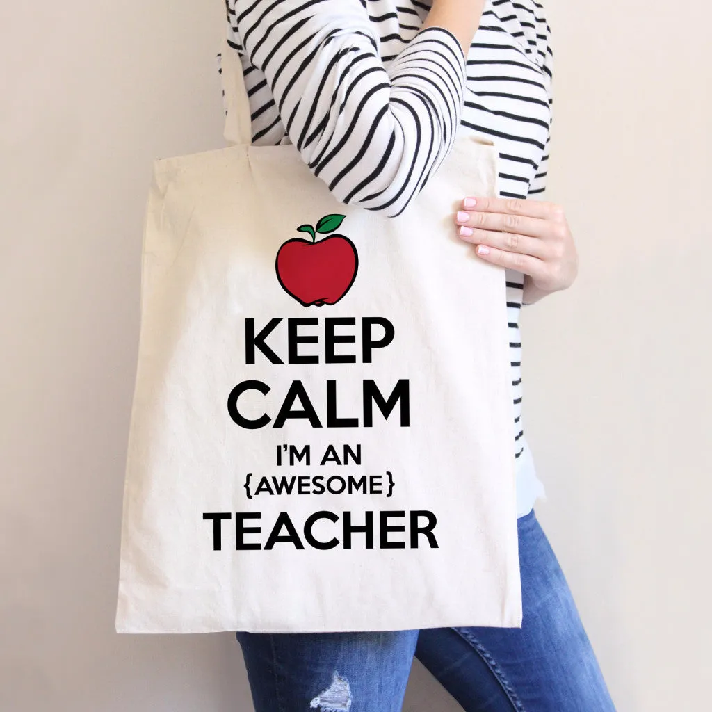 Keep Calm Teacher Tote Bag