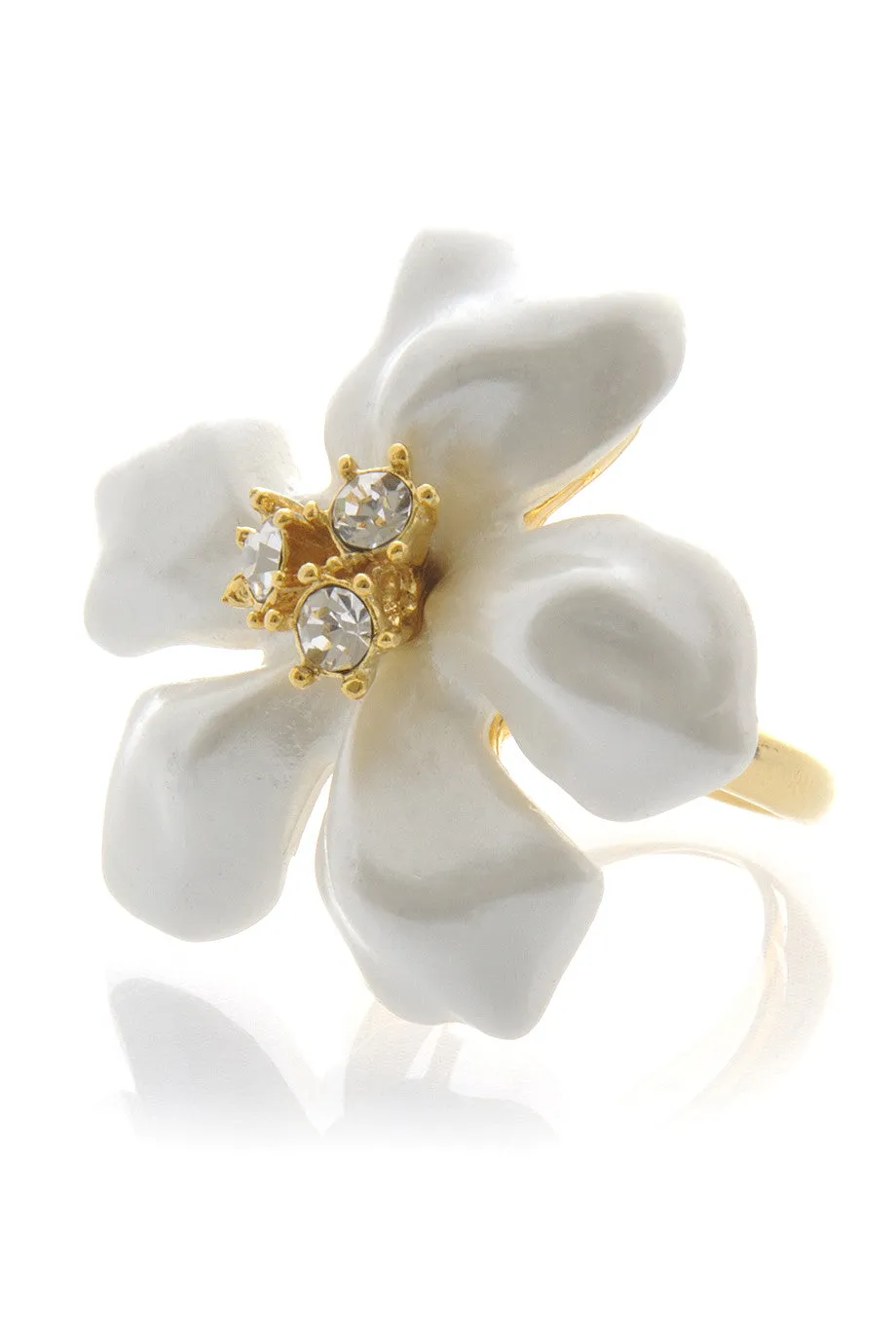 KENNETH JAY LANE Pearl Flower Ring