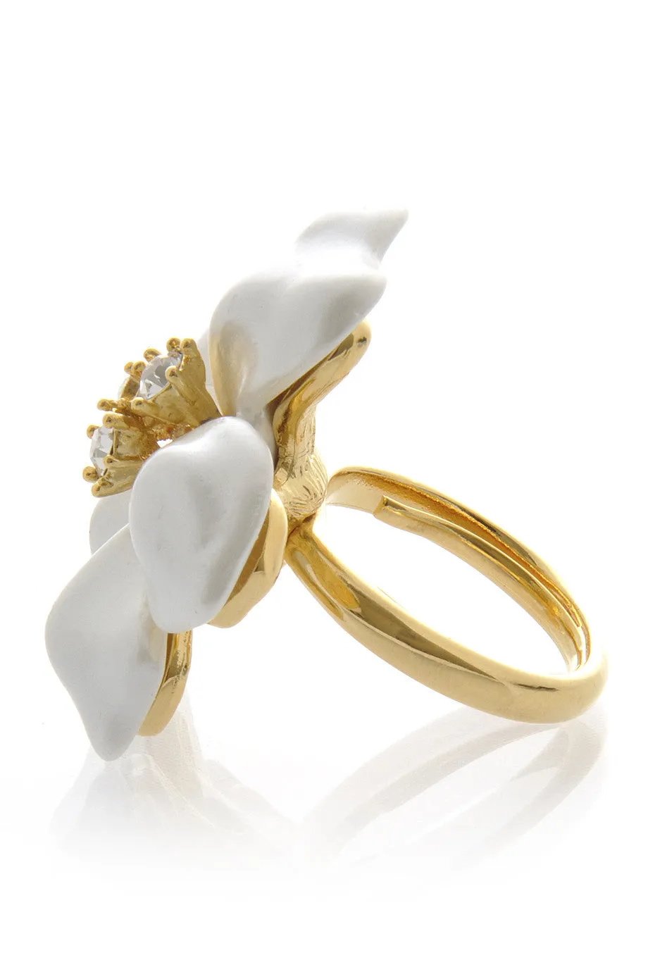KENNETH JAY LANE Pearl Flower Ring