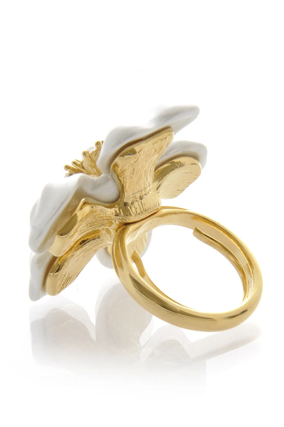KENNETH JAY LANE Pearl Flower Ring