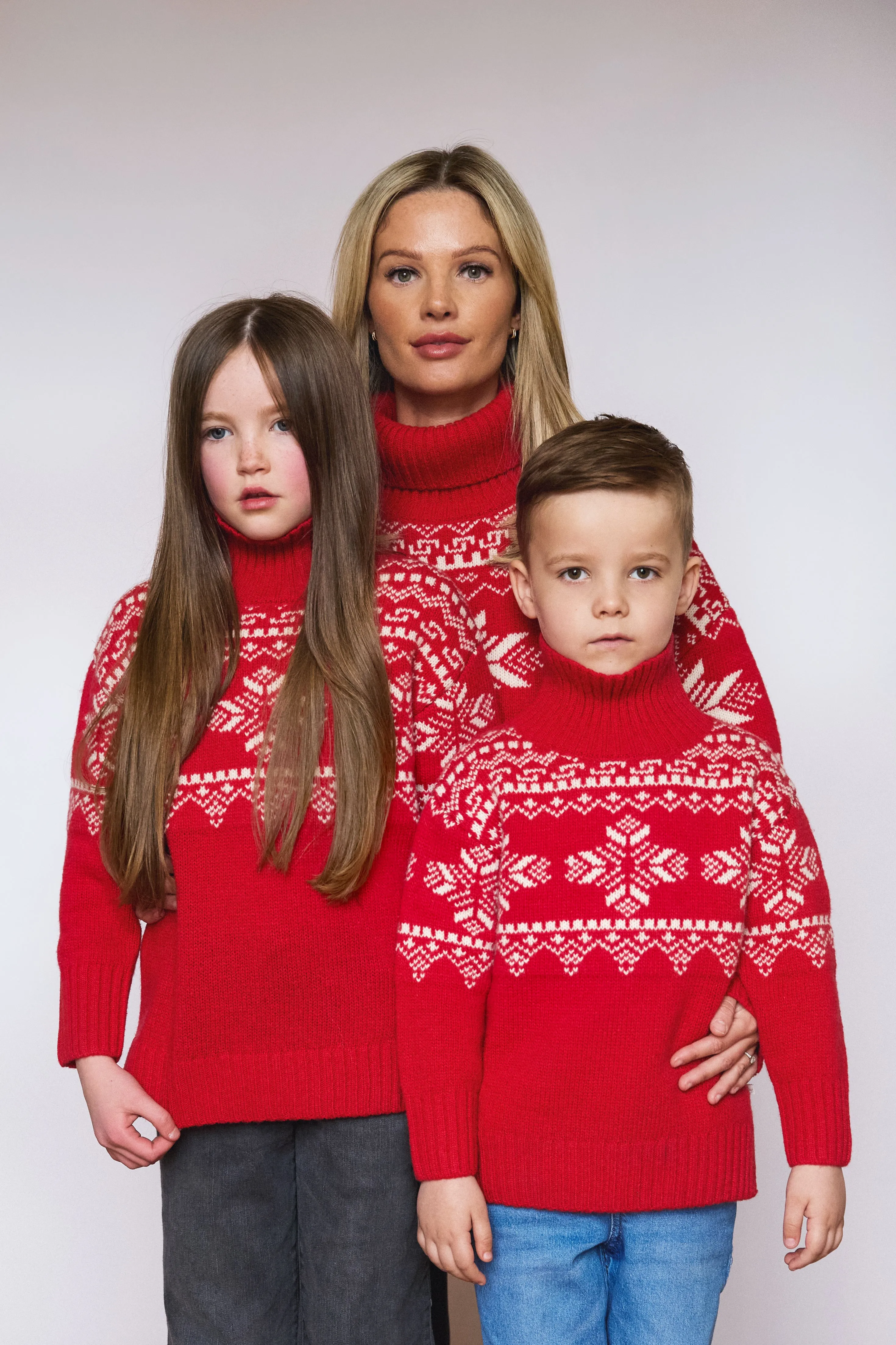 Kids Snowflake Chunky Cotton Slouch Christmas Jumper