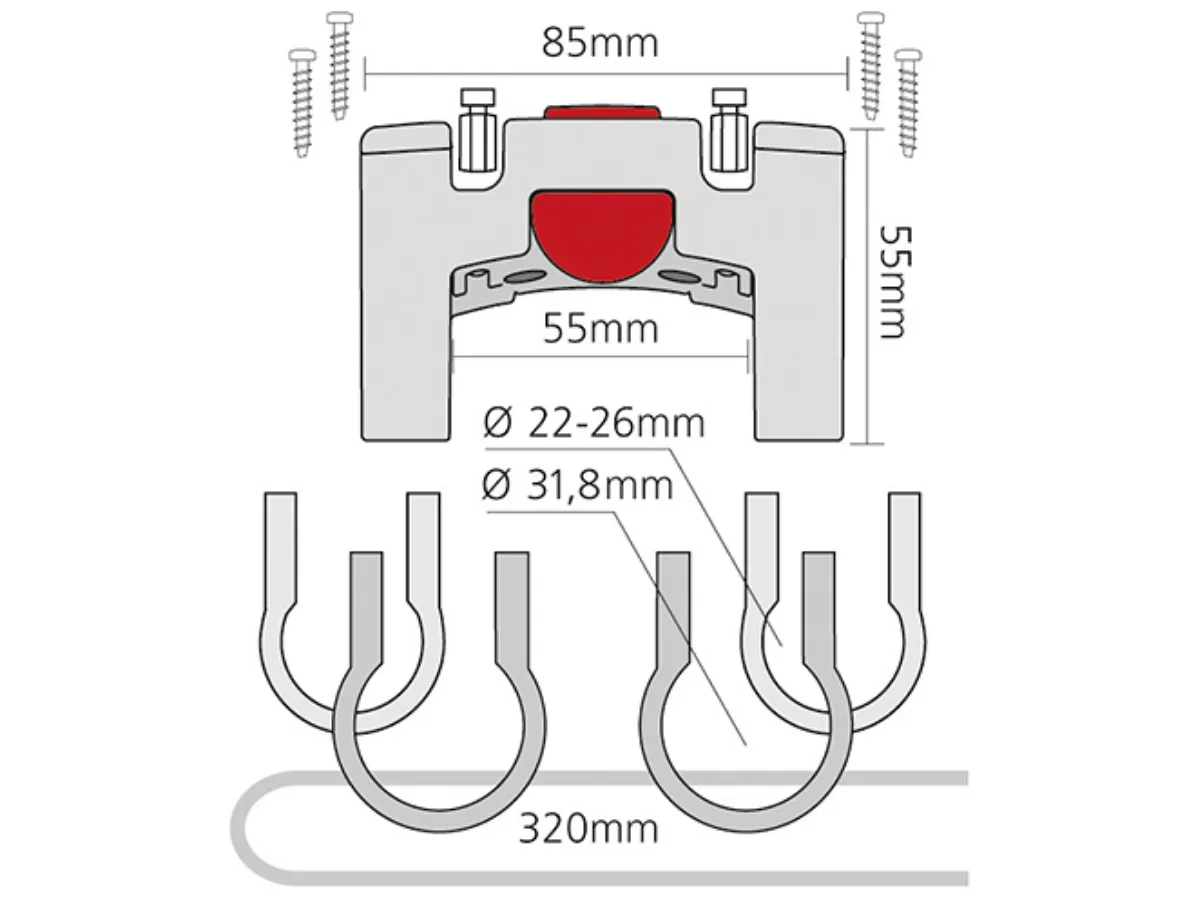 KLICKfix - Handlebar Adapter Standard   Oversize