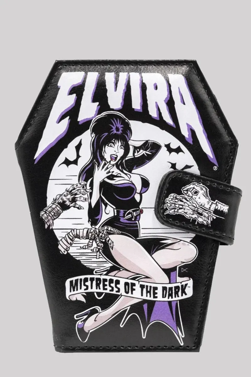 Kreepsville Elvira Coffin Wallet, Monster Hands Gothic Purse