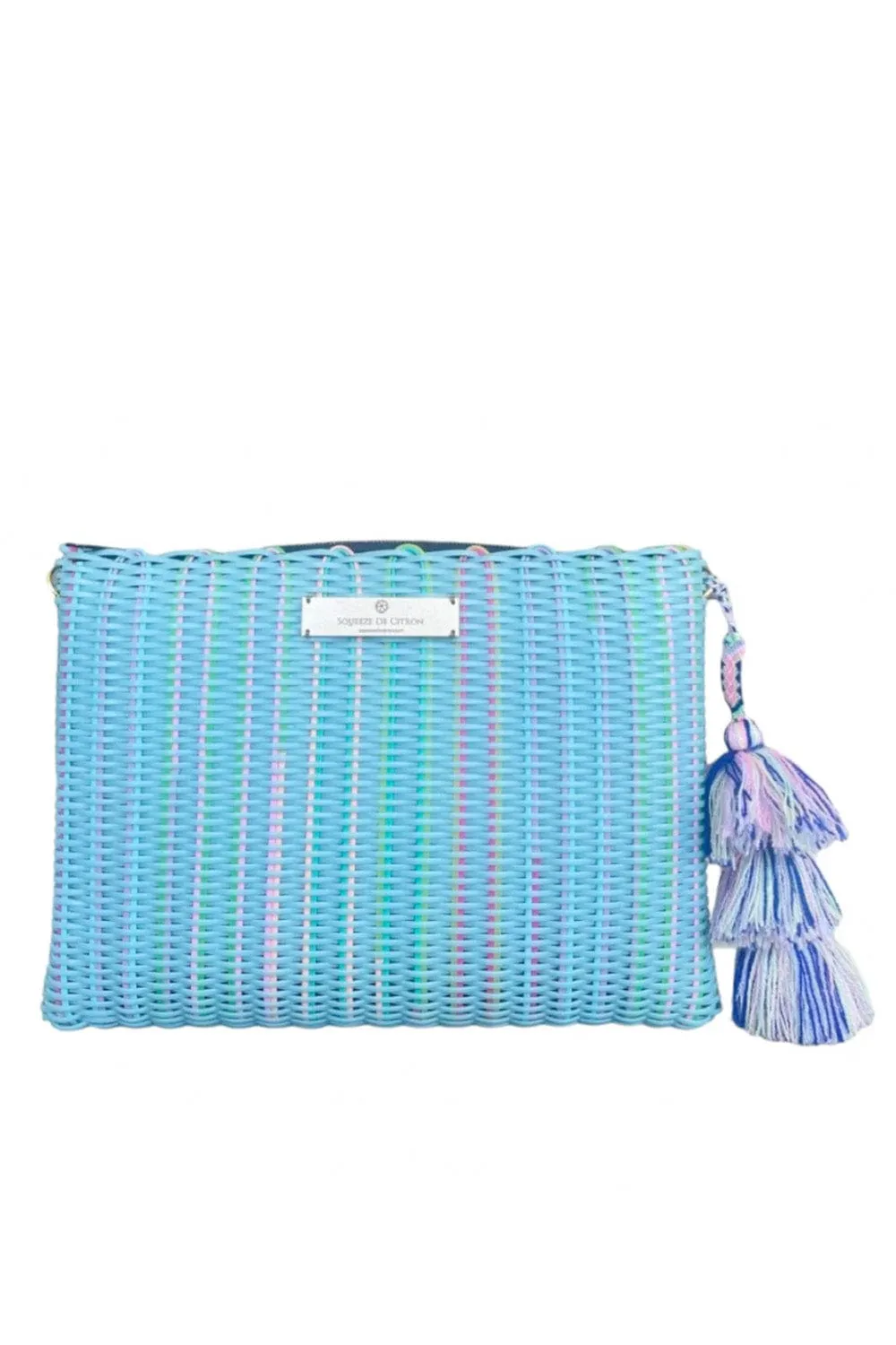 Large Blue Moon Lemon Drop Citron Clutch