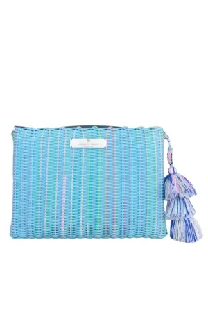 Large Blue Moon Lemon Drop Citron Clutch