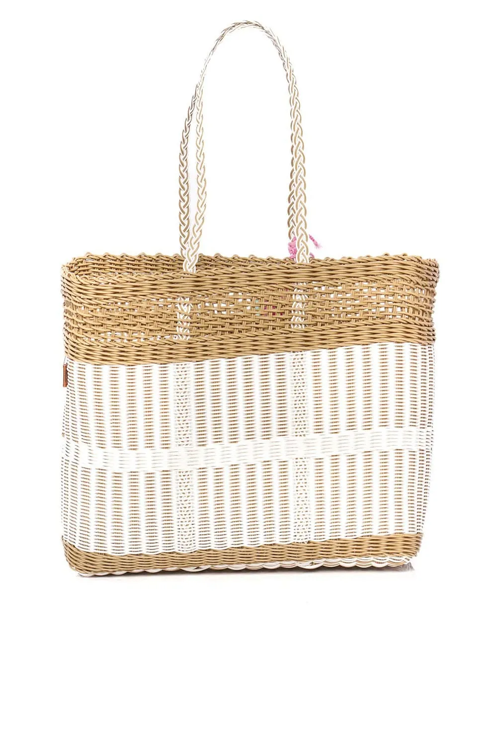 Large Coastal Net Citron Tote