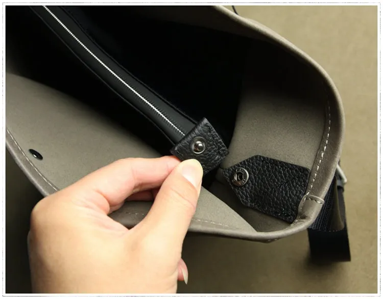 Large Womens Black Leather Shoulder Barrel Tote Bag Bucket Tote Handbag Purse Work Bag for Ladies