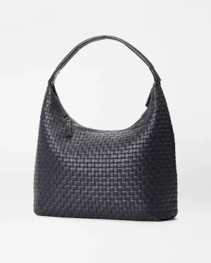Large Woven Shoulder Bag | Black