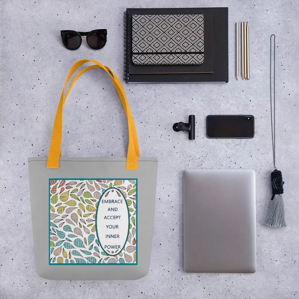 Leaf Medley Slogan Tote Bag