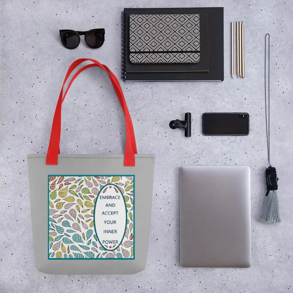 Leaf Medley Slogan Tote Bag