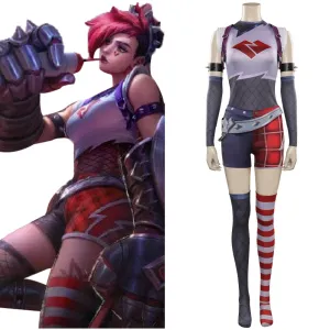League of Legends-LoL The Piltover Enforcer Vi Cosplay Costume Outfits Halloween Carnival Party Disguise Suit