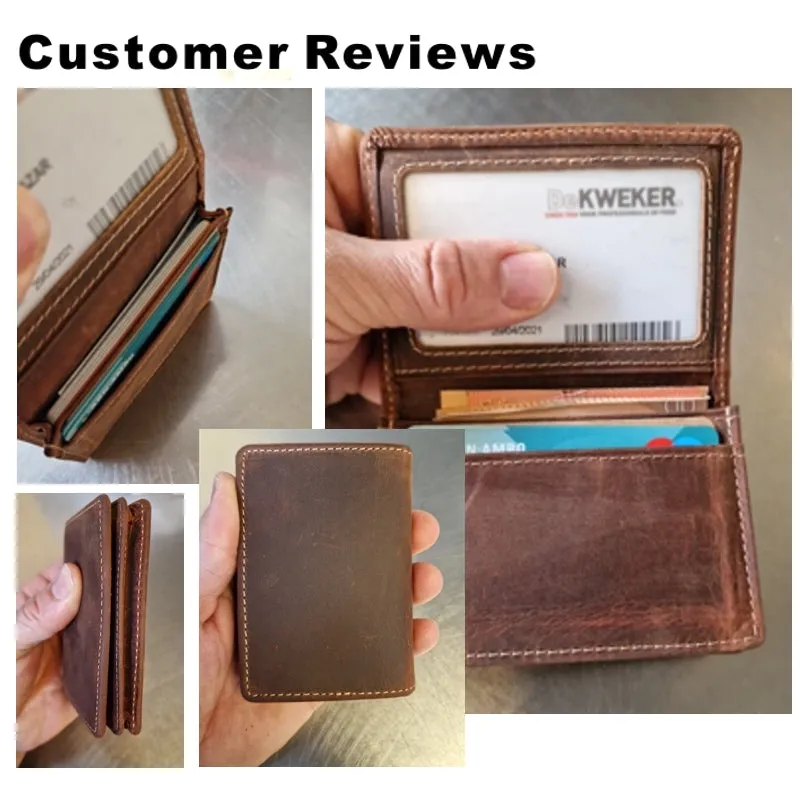 Leather Business ID Case Small Slim Wallet