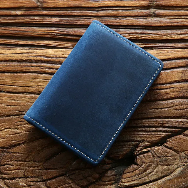 Leather Business ID Case Small Slim Wallet