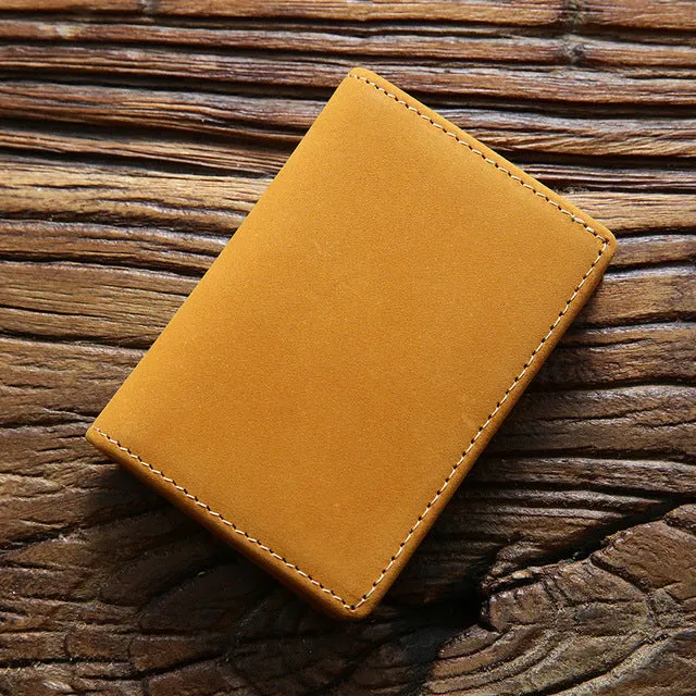 Leather Business ID Case Small Slim Wallet