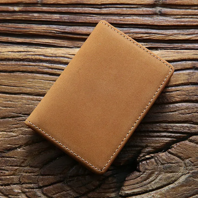 Leather Business ID Case Small Slim Wallet